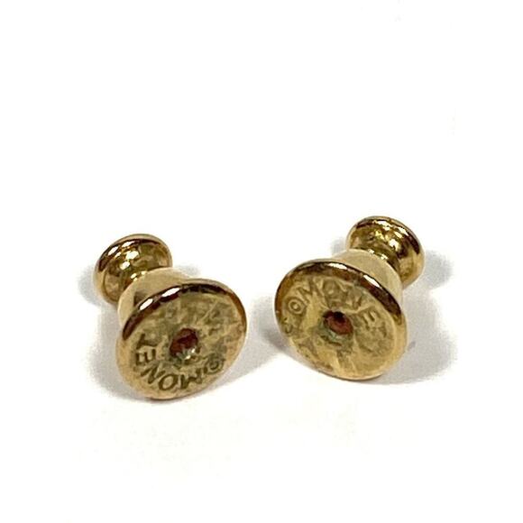 MONET Earrings Wing Cream Enamel Gold Tone. Vintage Signed - Picture 8 of 15